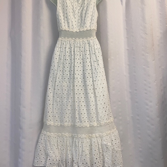 ‼️SALE‼️Anthropologie Leifnotes Mallorca White Eyelet Dress - Picture 8 of 14